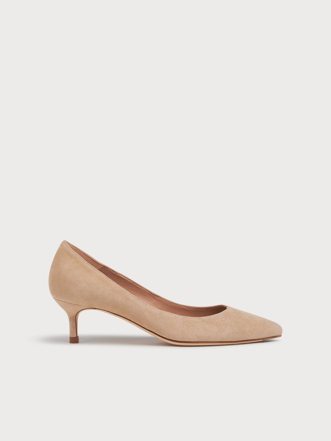 Classic Audrey Beige Suede Courts